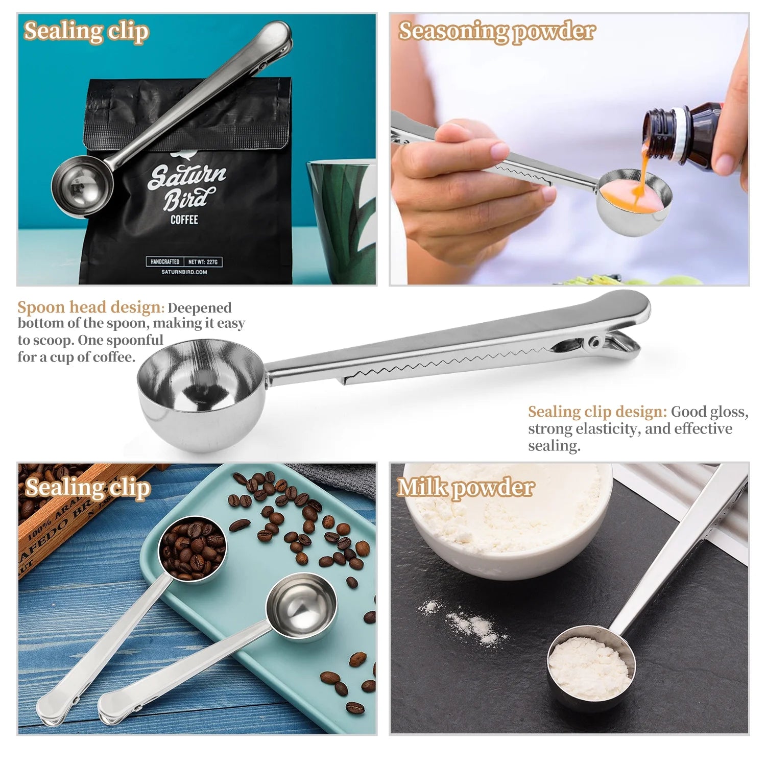 18-Piece Stainless Steel Measuring Cups and Spoons Set,5 Stainless Steel Nesting Measuring Cups & 6 Spoons,1 Leveler & 5Mini Measuring Spoons,1Tbsp Coffee Scoop with Clip for Cooking & Baking