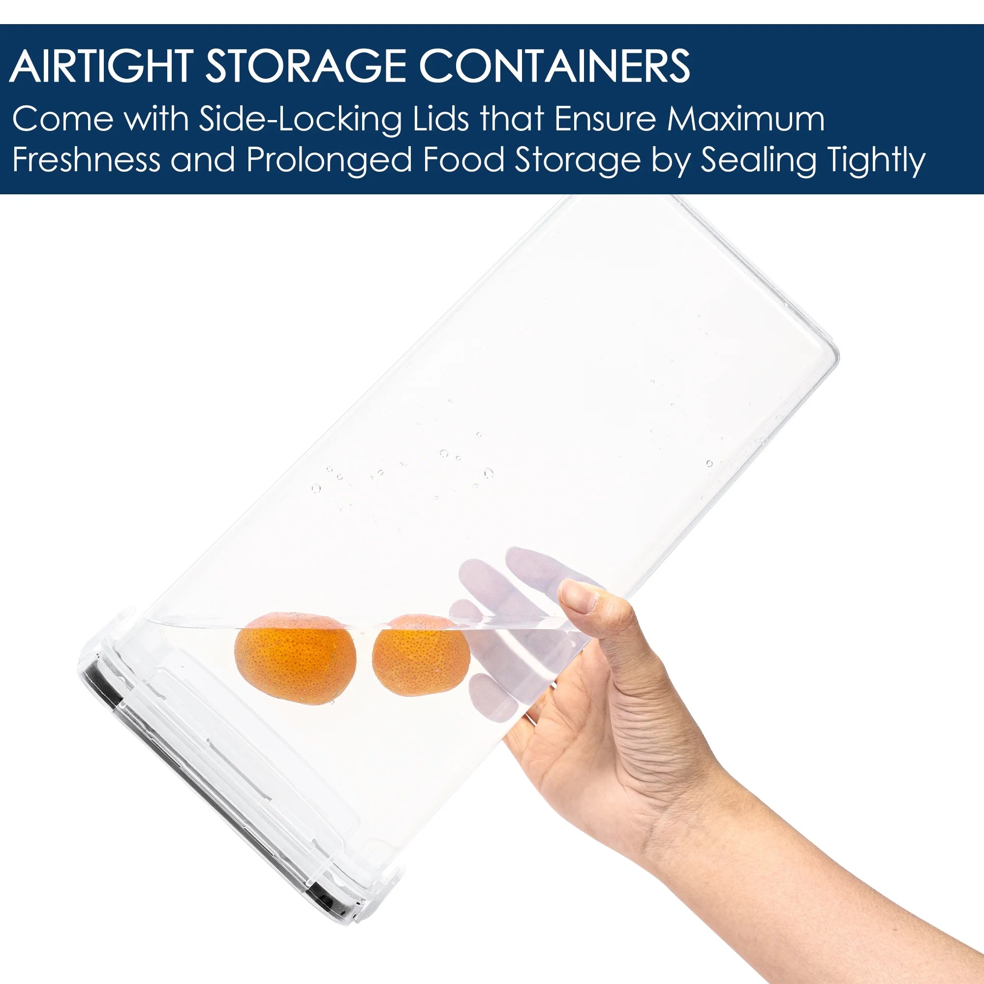 Sindcom Airtight Food Storage Containers with Lids, 6PCS Plastic Spaghetti Container, 2.8L