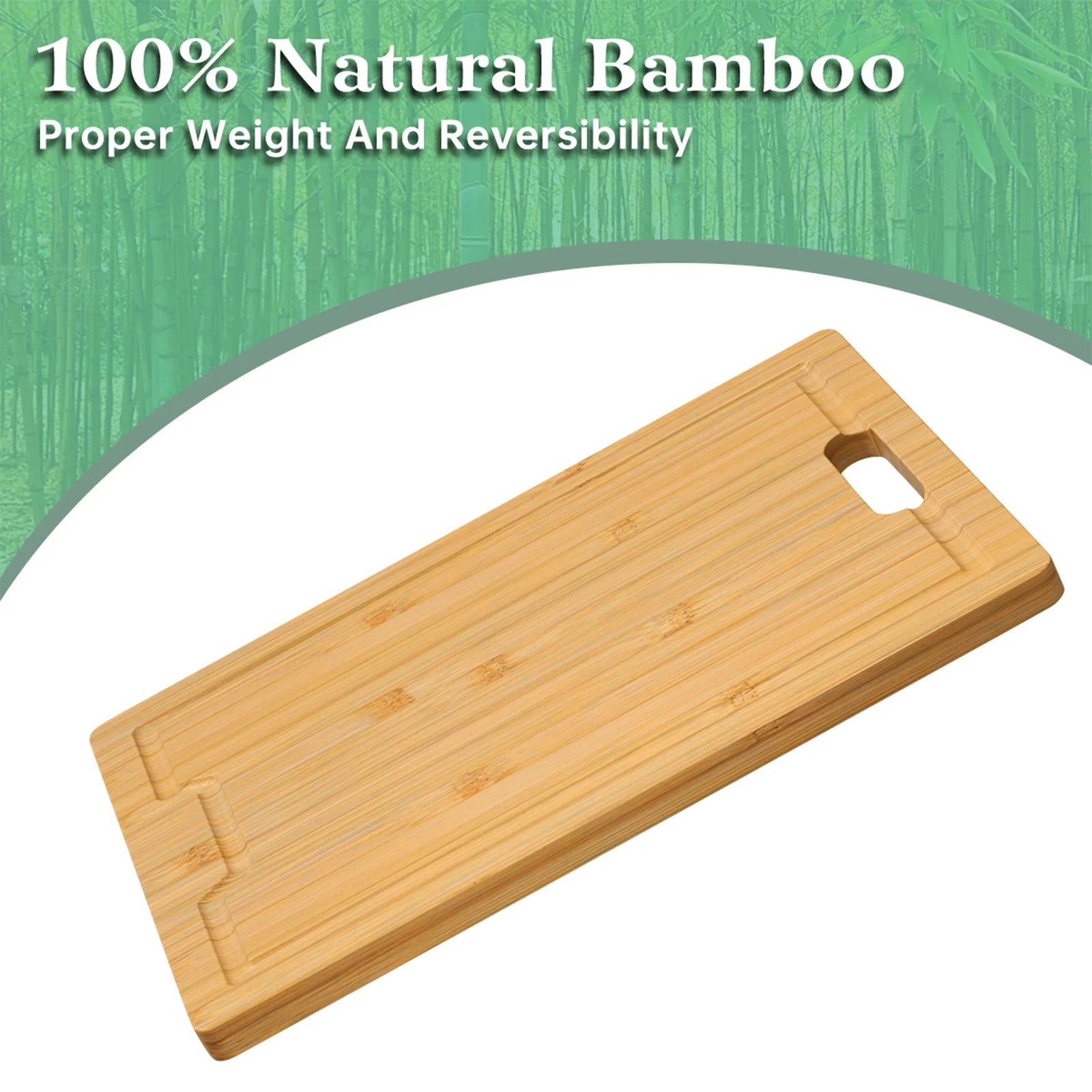 Cutting Boards for Kitchen Meal Prep & Serving - Bamboo Wood Cutting Board，Charcuterie & Chopping Butcher Block for Meat - Kitchen Gadgets Gift, 15.75" x 11.81"