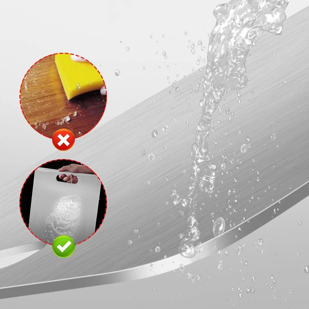 New Titanium Cutting Boards - 100% Pure Titanium Cutting Boards for Kitchen - Cutting Edge Hygiene & Durability, Double Sided Medical-grade Titanium Cutting Mat from Japan (15 x 11 in)