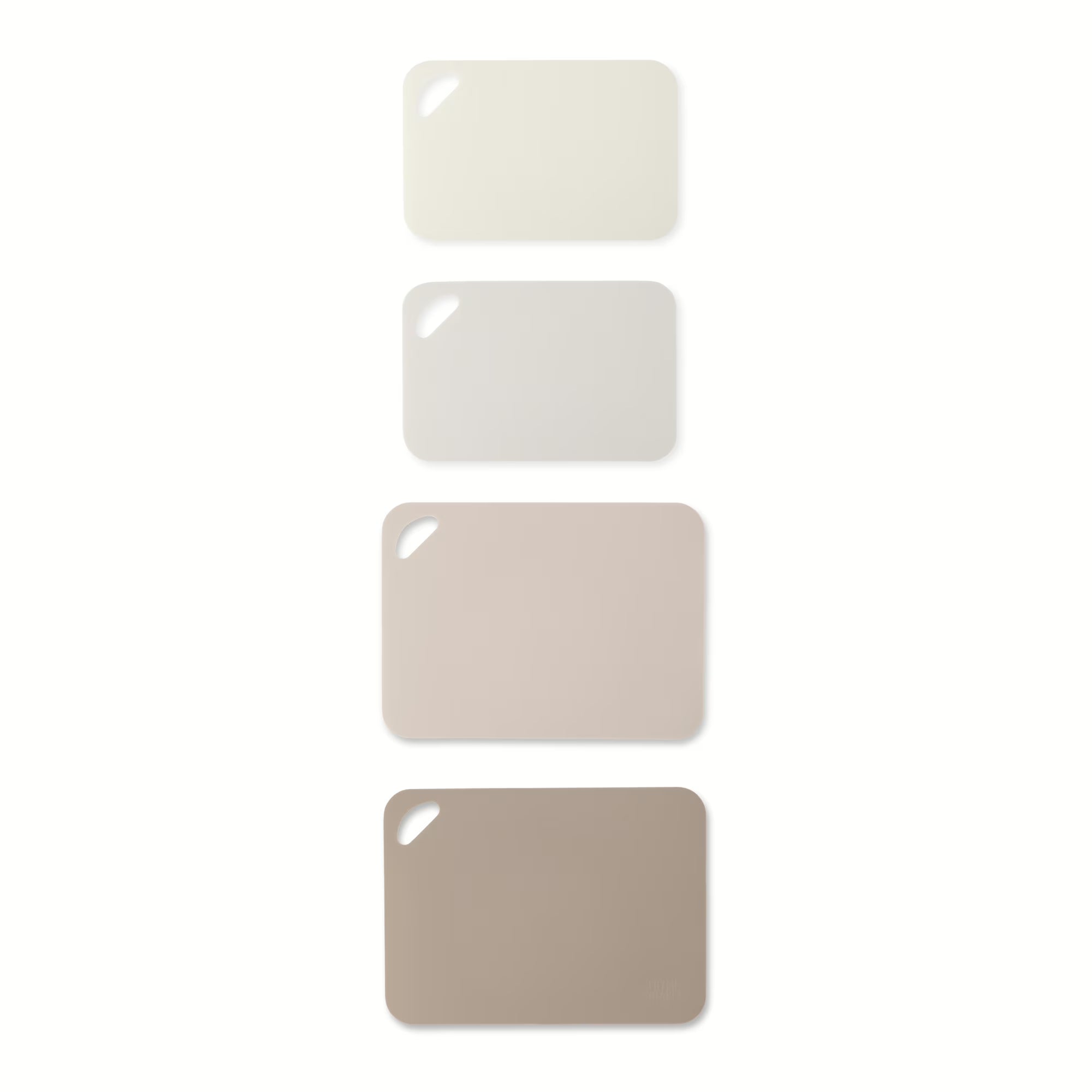 4-Piece Poly Cutting Mats SM 7.5"x11.4", MD 9.8"x13.4" - Cream