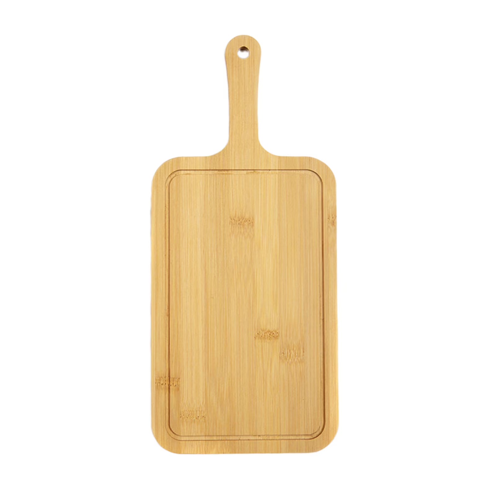 Wood Cutting Board and Chopping Board with Handle for Meat, Cheese Board, Bread, and Charcuterie - Decorative Wooden Serving Board for Kitchen and Dining Room, 13 x 6inch