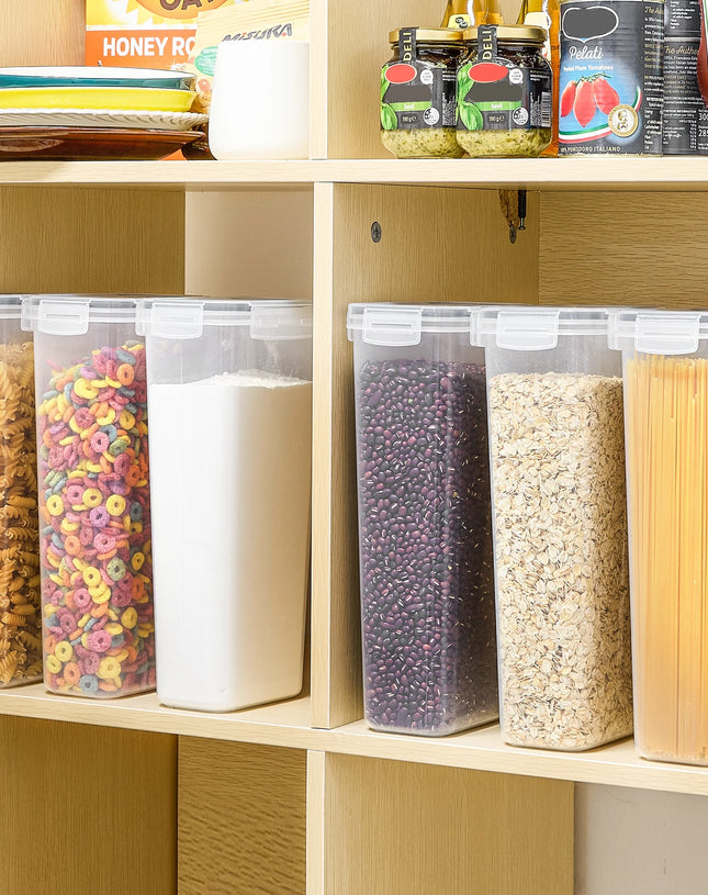 Sindcom Airtight Food Storage Containers with Lids, 6PCS Plastic Spaghetti Container, 2.8L