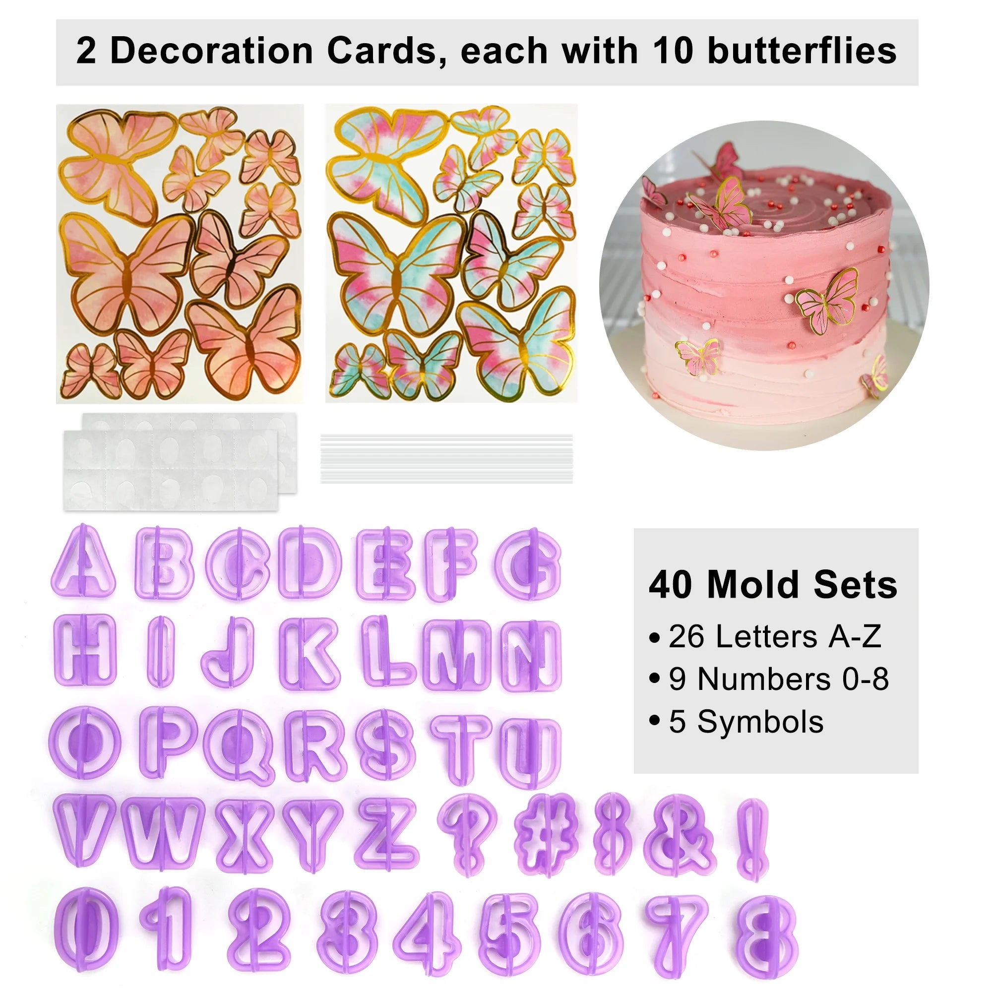529 Pcs Cake Decorating Kit, Baking Supplies Set & Rotating Turntable, Pans, Piping Bag and Tips